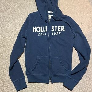 Hollister Dark Blue Zip-Up Hoodie